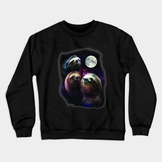 Three Sloths Crewneck Sweatshirt by retrosaurus